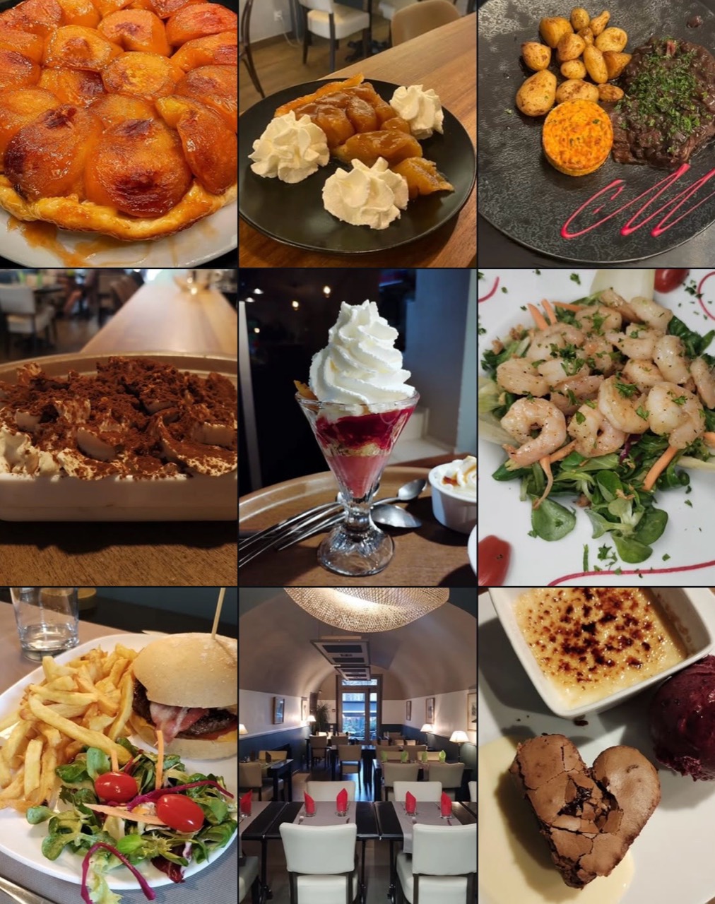 Assiettes et carte du restaurant
